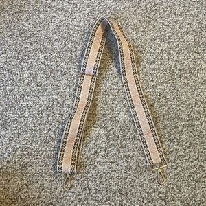 Ahdorned Crossbody Aztec Strap Cream Brown Orange Guitar Adjustable Gold Metal